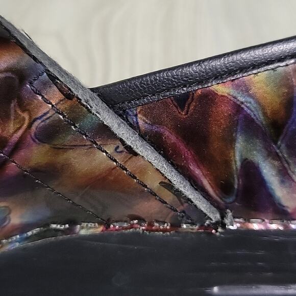 Dansko Mrbled Iridescent Patent Leather Clogs Womens Size 40 US Size 9.5-10 - Picture 14 of 14